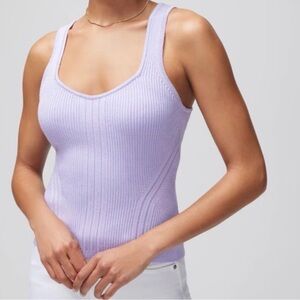 New with Tags White House Black Market Lilac Ribbed Tank Top